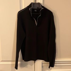 Boss Hugo Boss long sleeve black quarter zip